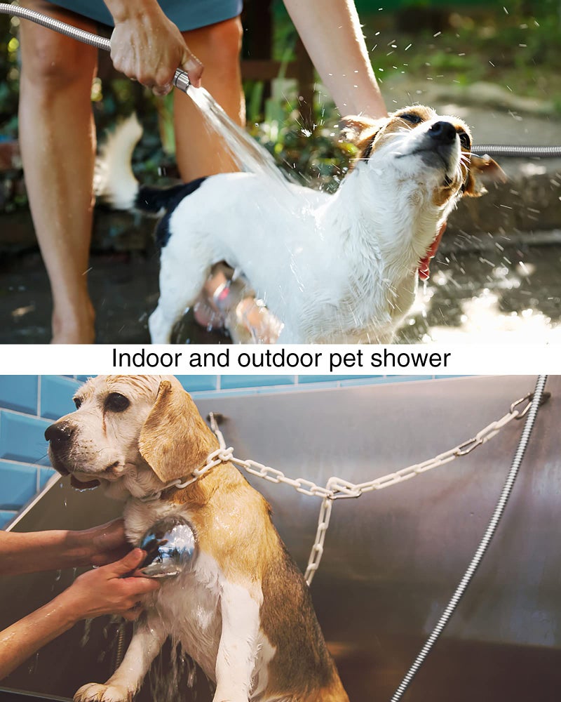 PHASAT 118-Inch Extra Long Indoor Outdoor Shower Tube Replacement Stainless Steel Handheld Shower Hose,Chrome,A3107C-3.0 - Image 5